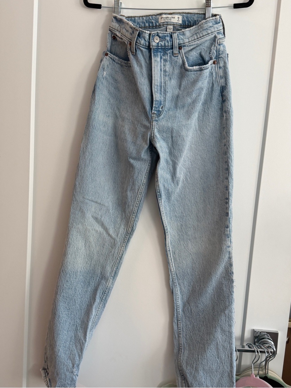Abercrombie & Fitch Curve Love Light Blue High-Rise Jeans